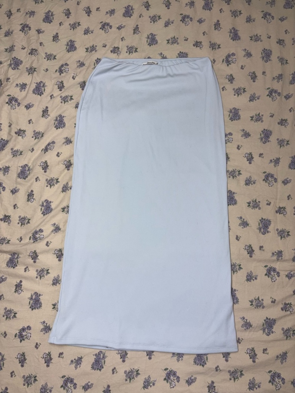 Abercrombie & Fitch Light Blue Ribbed Maxi Skirt - Picture 3 of 3